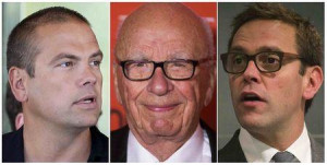 Rupert Murdoch, executive chairman of News Corporation, and his sons ...
