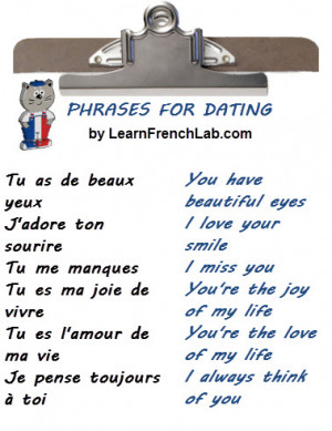 French Love Sayings With English Translation French love phrases