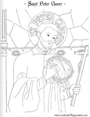 Saint Peter Claver coloring page: September 9th