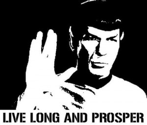 Mr Spock Live Long and Prosper Vulcan Star Trek Quote Vinyl Wall Art ...