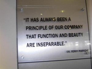 Dr Ferry Porsche's words