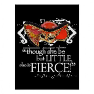 Shakespeare Midsummer Night's Dream Fierce Quote Poster