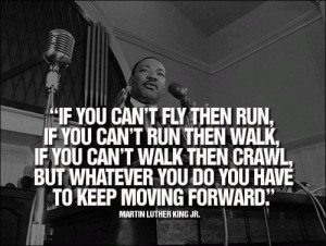 If you cant fly then run, if you cant run then walk, if you ant walk ...
