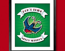 Doctor Who Inspired Sally Sparrow T attoo Poster ...