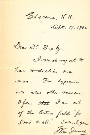 handwritten letter to Carl . One to Henry Adams written in 1910 from ...