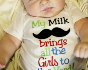 My Milk Mustache Brings All the Gir ls to the Yard Applique Shirt or ...