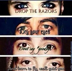 ... top to bottom: Andy Biersack. Kellin Quinn. Vic Fuentes. Alex Gasgarth