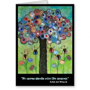Memory Tree, Quote, Blank Inside Greeting Cards