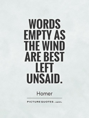 Empty Words Quotes