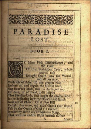 the first edition of paradise lost john milton paradise lost a poem in ...