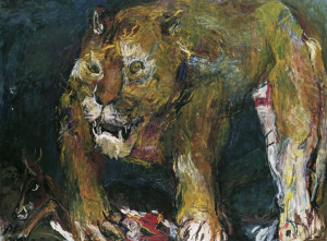 Oskar Kokoschka Tigerlöwe 129 x 69 cm, oil on canvas, 1926 Oskar ...