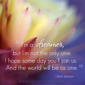 Inspirational Quote Imagine by John Lennon set to a photograph by ...