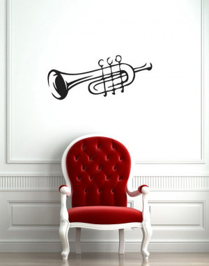 Vinyl Decal Music Musical Instrument Saxophone Trumpet Wall Decor ...