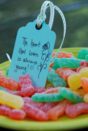 ... handed Mr. BEY a little baggie of Sour Patch Kids with a simple tag