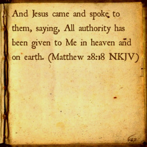 Matthew 28:18 NKJV
