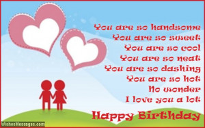 Happy Birthday Quotes For Him Cute birthday card messsage