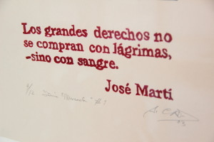 This quote from Cuban Independence hero Jose Marti opens the Canet ...