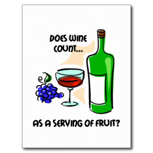 Funny wine humour saying postcards