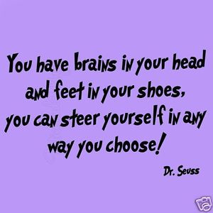 Dr-Seuss-You-Have-Brains-in-Your-Head-Wall-Decals-Kids-Room-Quote-Fun ...