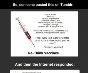 ... Blistering Response To An Ignorant Anti-Vaccination Meme (IMAGE