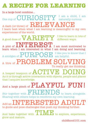 Recipe for Learning - what is important to the learning of young ...