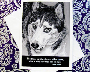 Dog quote card: Siberian Husky / Bo b Hope wisdom ...