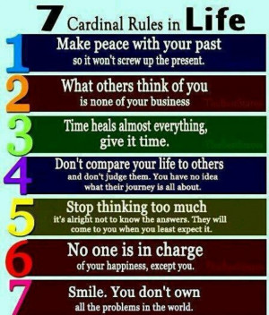 JUNE 20, 2013 by POSITIVEMED TEAM 7 Cardinal Rules in Life