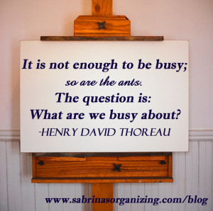 henry david thoreau quote, It is not enough to be busy photo