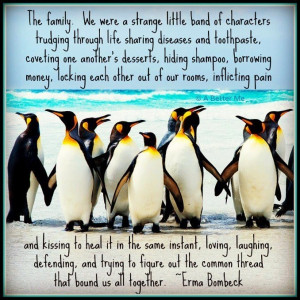 Penguin family quote via A Better Me on Facebook