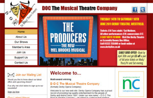 View the live website at http://www.docthemusicaltheatrecompany.co.uk