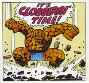 it s clobberin time ben grimm the thing