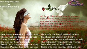 one way love poem by robert browning one way love