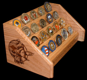 This Coin Rack is made of solid oak and