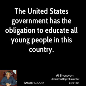 The United States government has the obligation to educate all young ...