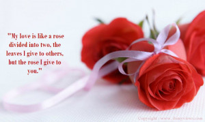 Latest Most Beautiful Red Rose Pictures with Romantic Love Quotes 2013