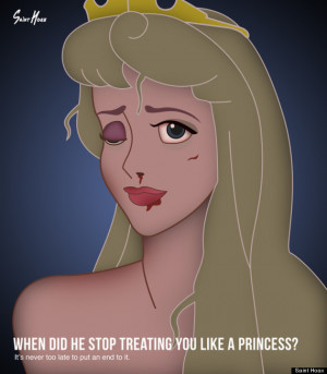 Bruised And Bloodied Disney Princesses Remind Us Domestic Violence Can ...