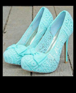 ... , Blue Shoes, Blue Lace, Bows, Lace Shoes, Something Blue, High Heels