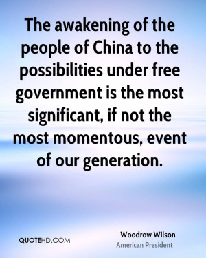 The awakening of the people of China to the possibilities under free ...