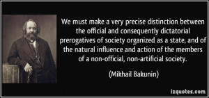 We must make a very precise distinction between the official and ...