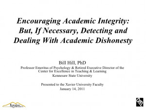 Encouraging Academic Integrity