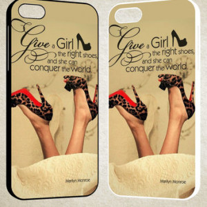 girl shoes marlyn monroe quotes F0177 iPhone 4S 5S 5C 6 6Plus, iPod 4 ...