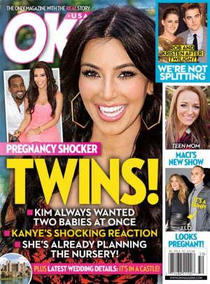New ‘OK’ Magazine Cover: Kim Kardashian and Babies, Blah, Blah ...