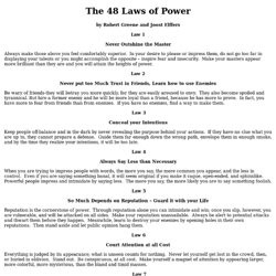 ... they are and you will attain the heights of power the 48 laws of power