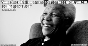 Motivational success quote by Neslson Mandela about greatness