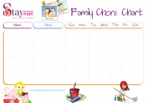 Free Kids Chore Chart Template