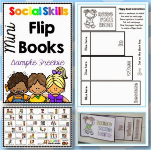 Social Skills Mini Flip Books Sample Freebie