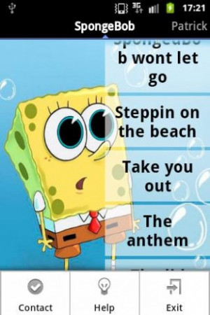 This is a soundboard with quotes of SpongeBob, Patrick and Plankton.