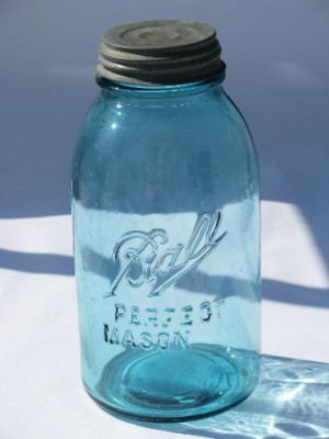 Blue Ball Glass Canning Jars