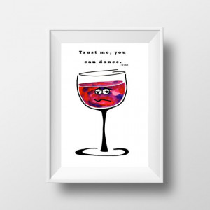 Art Print - Wine quote- original fine art, Kitchen Decor-Red Wine ...