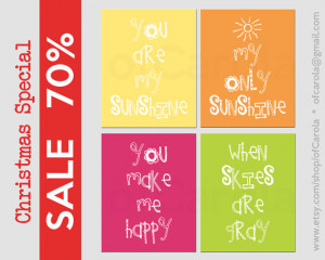 Spring Colors You Are My Sunshine Quote INSTANT Download File PRINT ...
